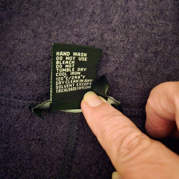 Vintage Sandro Wool Dark Grey Swing Jacket XL - Picture 12 of 16